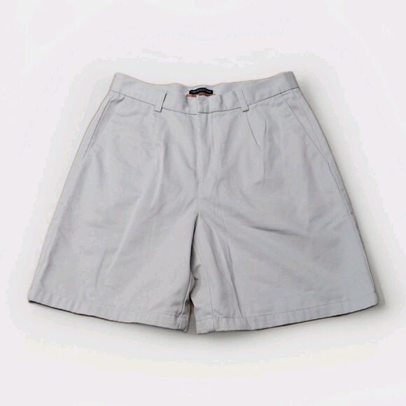 Dockers Womens 8 Chino Shorts Khaki Beige Twill Mom Vacation Teacher Active EUC - Picture 1 of 12